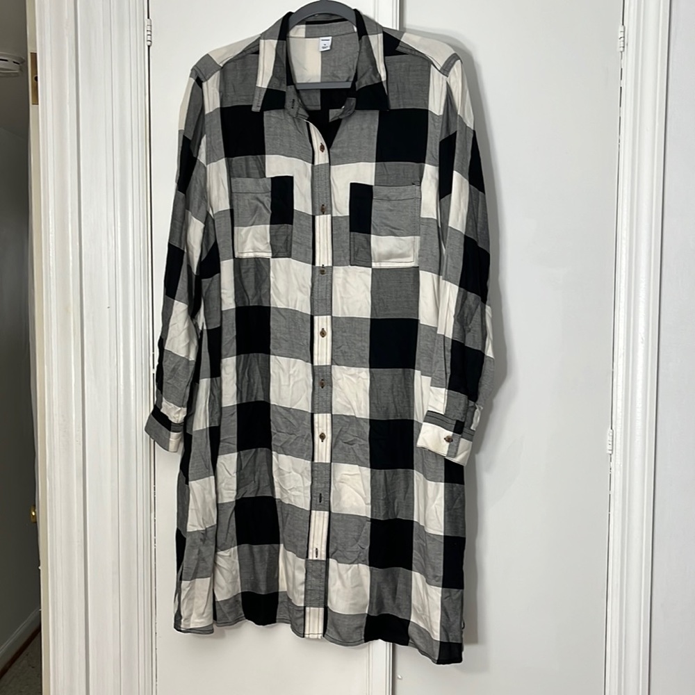 Old navy plaid shirt dress